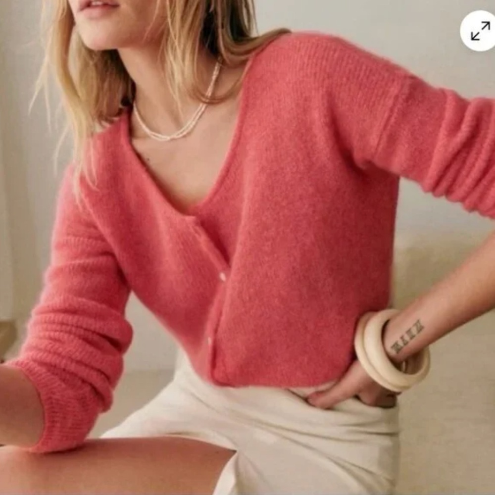 Sezane Gaspard Cardigan - rose pink